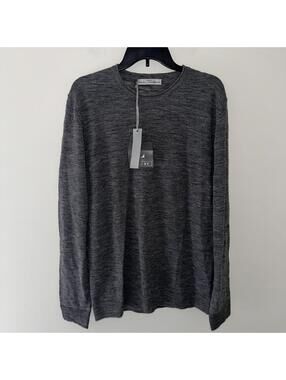 Grey Daniele Alessandrini Sweater Mens Size 54 Large Mohair Wool Italy NWT